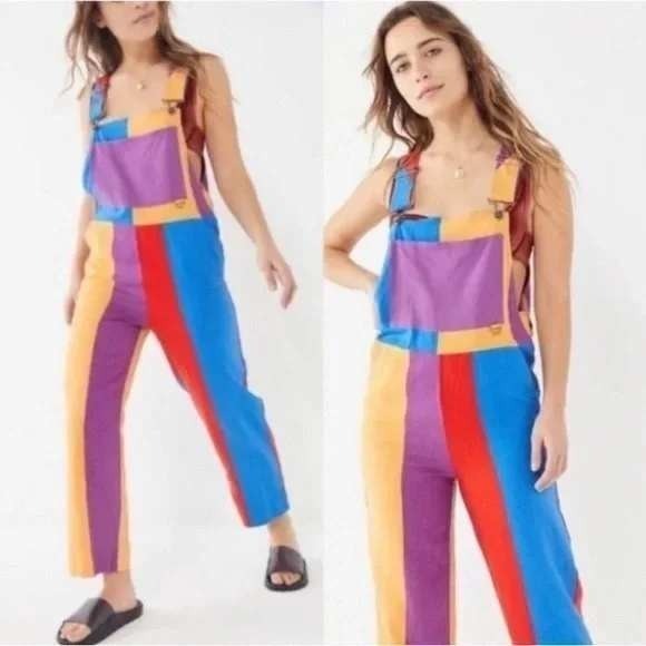 Urban Outfitters Pants - URBAN OUTFITTERS Overalls Women's XS Colorful Linen Jumpsuit